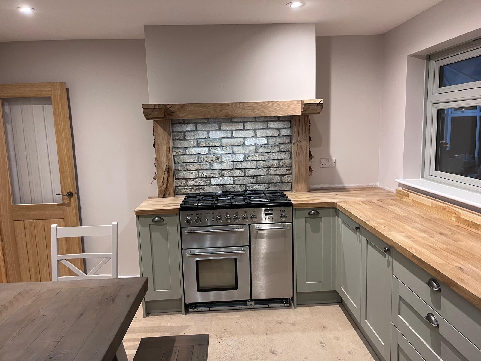 Bespoke Kitchen Range with Exposed Brick