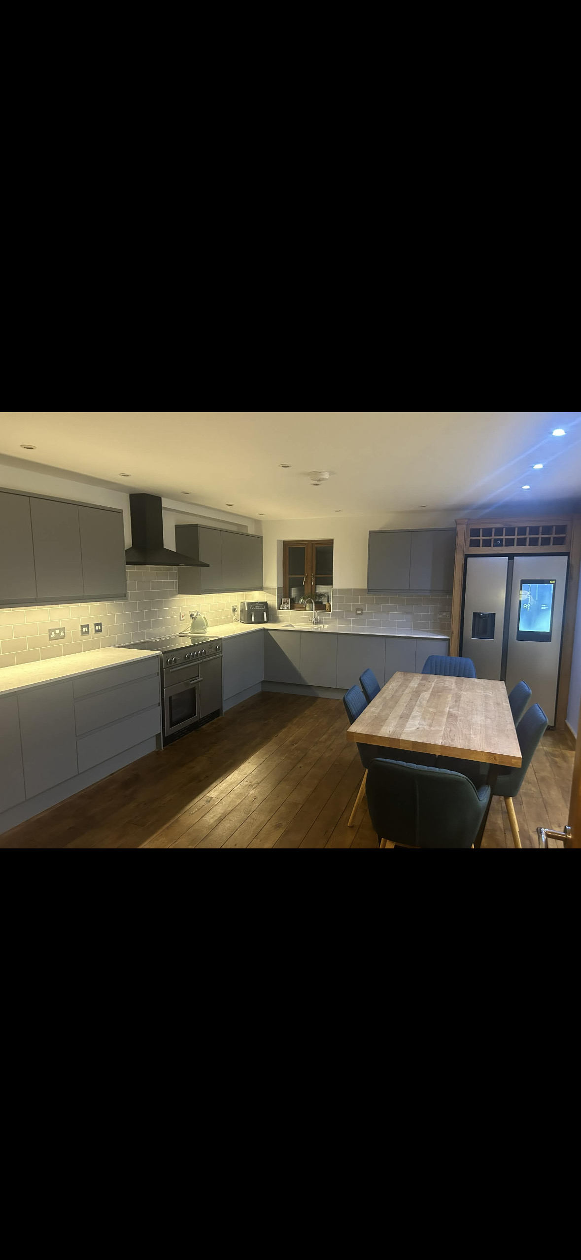 Modern Grey Kitchen - Dining Area